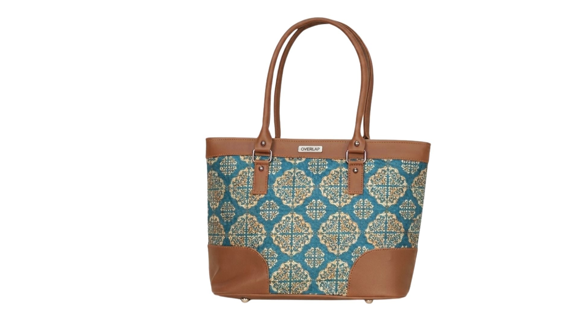 Boho Chic Jute Canvas Tote - Eco-Friendly, Printed, & Versatile