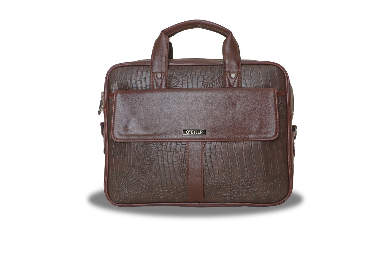 Classic Genuine Leather Laptop Bag for Men - Timeless Elegance & Durability