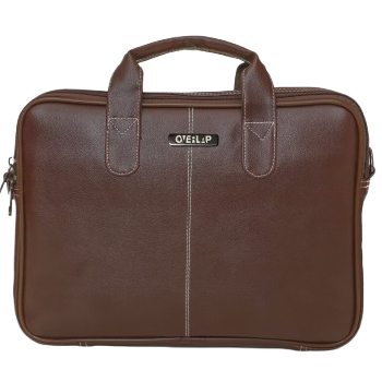 Classic Genuine Leather Laptop Bag - Timeless Elegance for Professionals