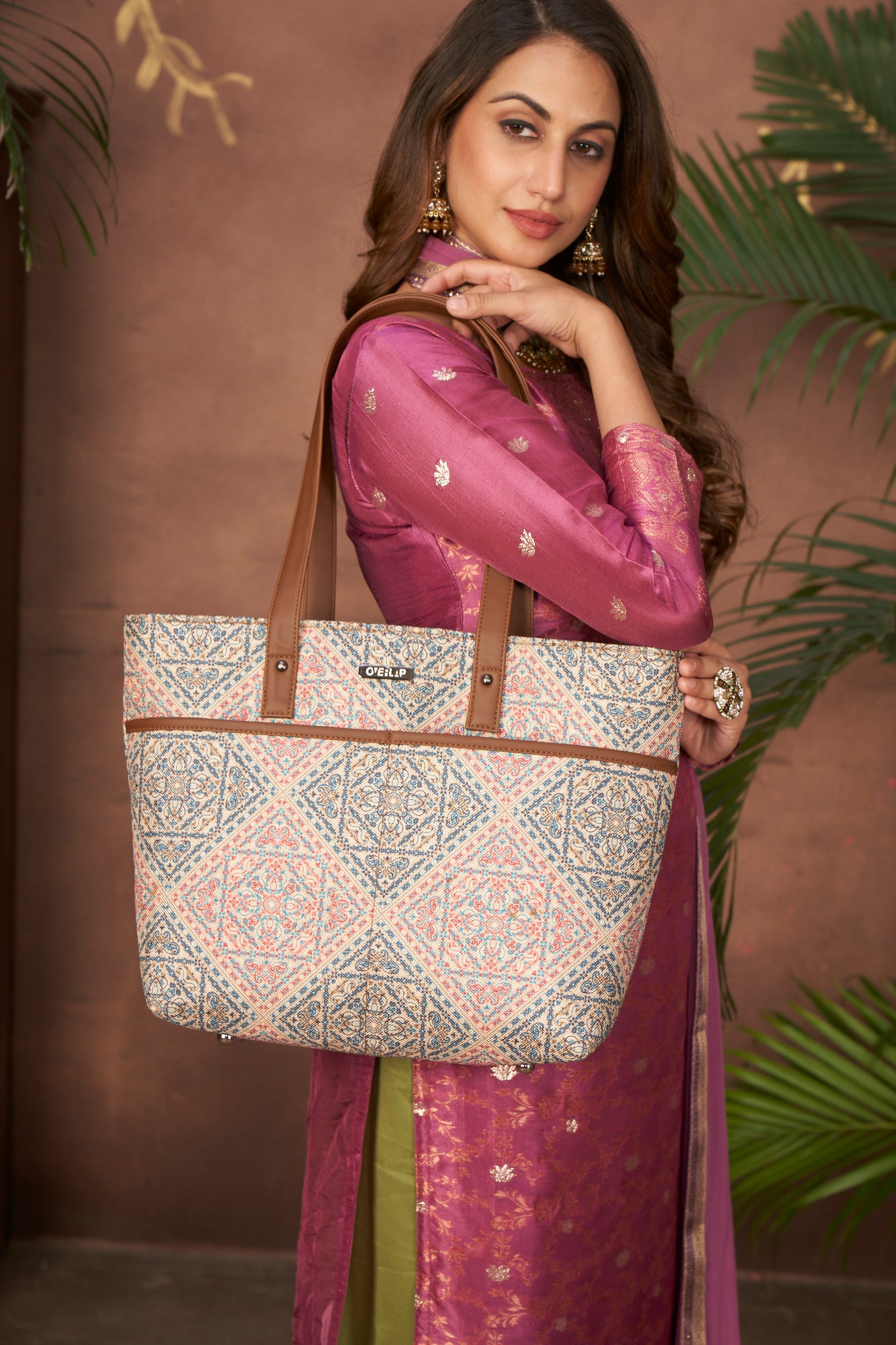 Ethnic Jute Tote Bag - Handcrafted Artisanal Design for Eco-Conscious Fashion