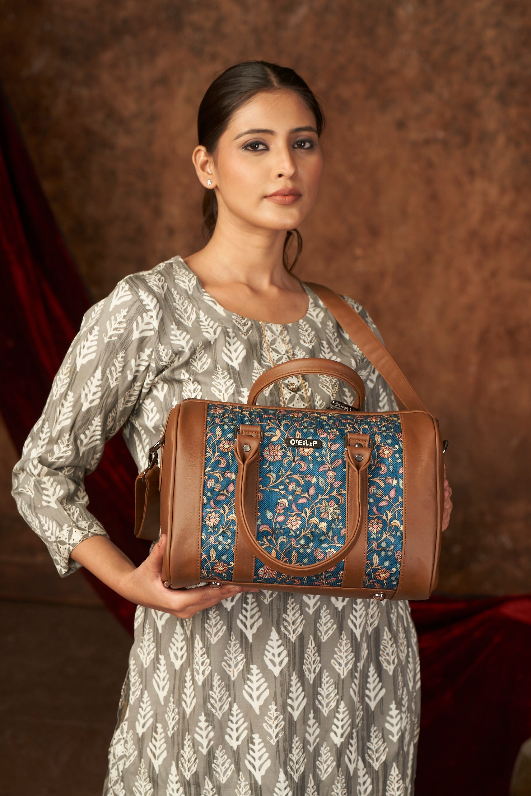 Ethereal Elegance: (Daisy 006) Vegan Leather Handbags with Dual Handles