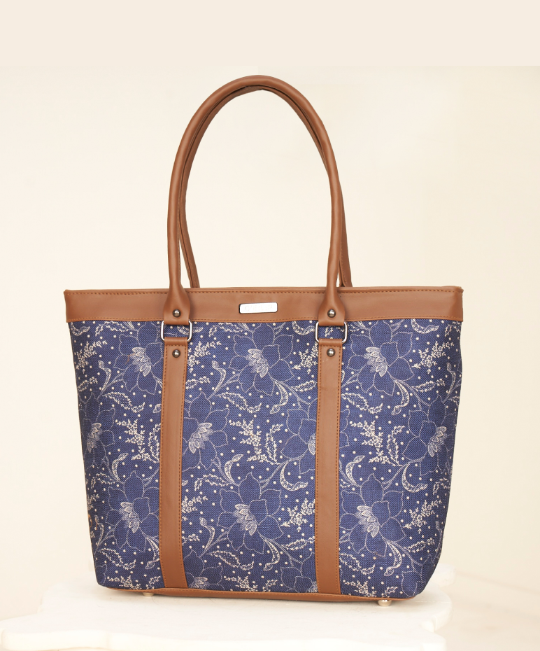 Artistic Printed Polycotton Canvas Tote Bag - Versatile Style for Everyday Use